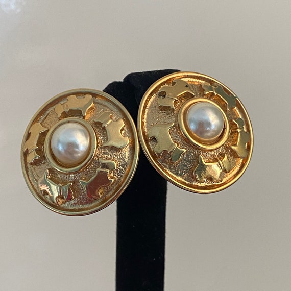 Boucles D'oreilles Clips Doré Ciselé AGATHA - Occasion Très Bon état