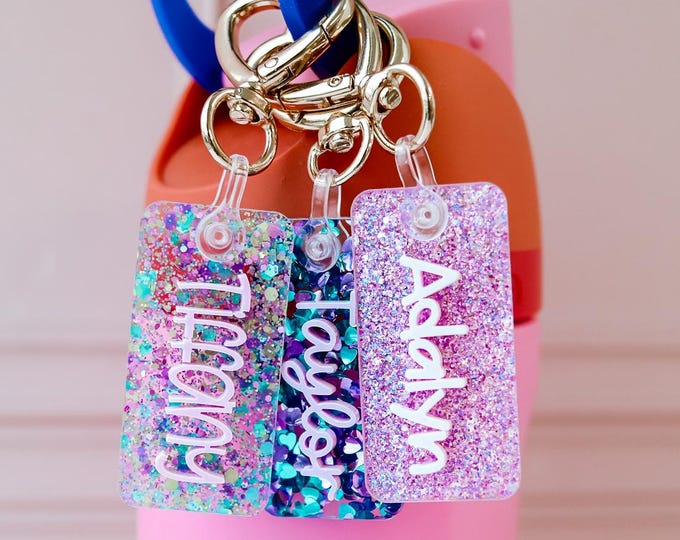 Owala Name tag, Owala keychain, owala accessories, tumbler name tag, acrylic name keychain, name tag, bag name tag, Water bottle name tag