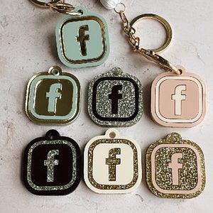 Facebook Smart NFC-sleutelhanger voor sociale media | tik en volg | digitaal visitekaartje | betaallink | Cash-app | facebook | Instagram: