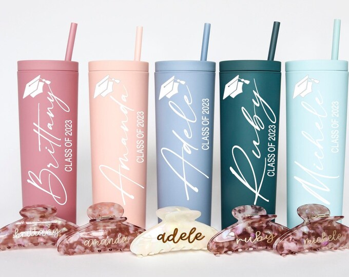 Graduation Gifts For Her, Personalized 2023 Graduation Tumbler, Gift For Seniors, Class Of 2023, Graduation tumbler,  2023 Custom Grad Gift