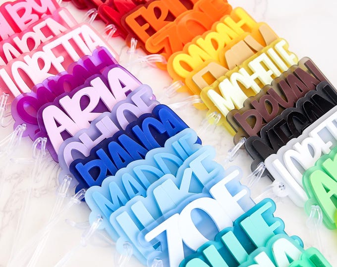 Personalized Backpack Name Tag, Custom Kids Name Keychain, Acrylic Bag Tag, School Backpack Tag, Custom Name Tag, Lunch Bag Tag, Kids Gift
