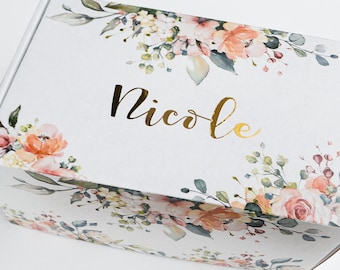 Personalized gift box empty custom gift box floral gift box boho gift box