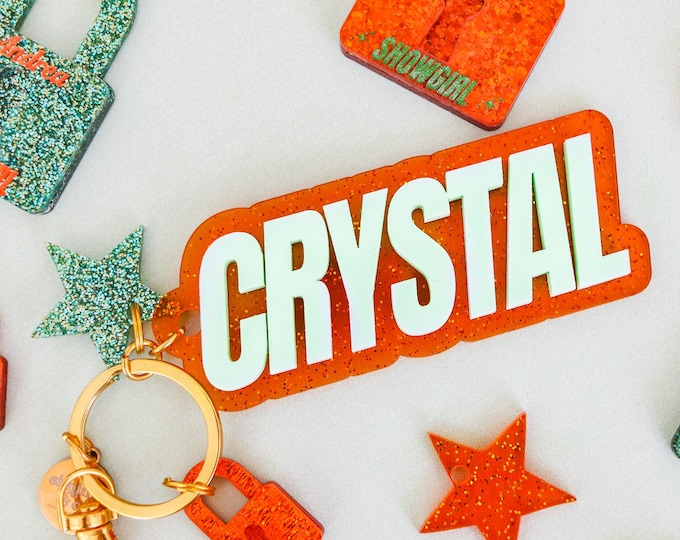 Showgirl Keychain, Custom Showgirl, Personalized Showgirl Keychain, Bag Accessories, Custom Keychain