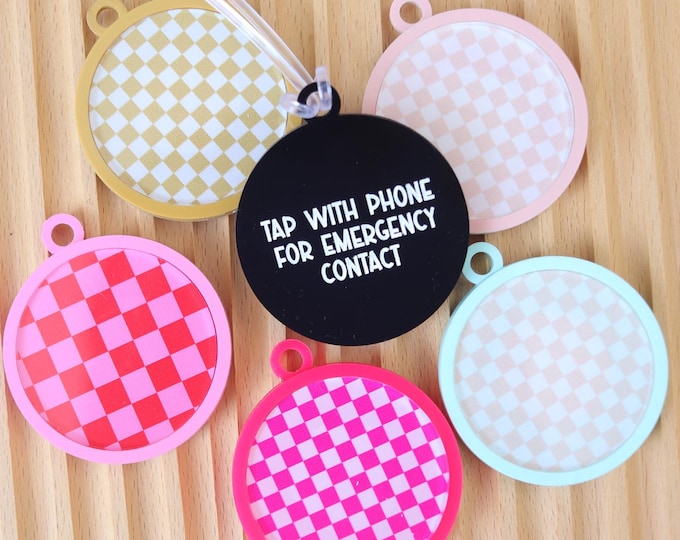 NFC Backpack tag, Kids Luggage Tag, Emergency contact backpack tag, Safety Backpack tag, Scan tag, Special needs tag, Safety NFC Tag,