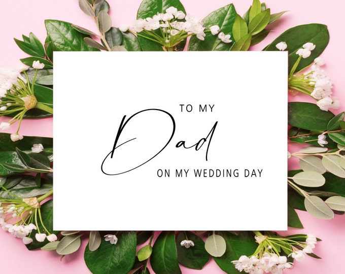 Wedding Card To My Dad On My Wedding Day, To My Father Wedding Card