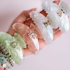 Personalized hair claw, Bridesmaid Gift, Wedding Gift Hair Accessories for Her, custom hair claw, Bridesmaid hair claw, Mother&#39;s Day gift