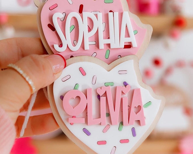 Day Tags| Heart Cookie Tag|  Tags| Personalized Basket Tag|  gift |  Tags for kids