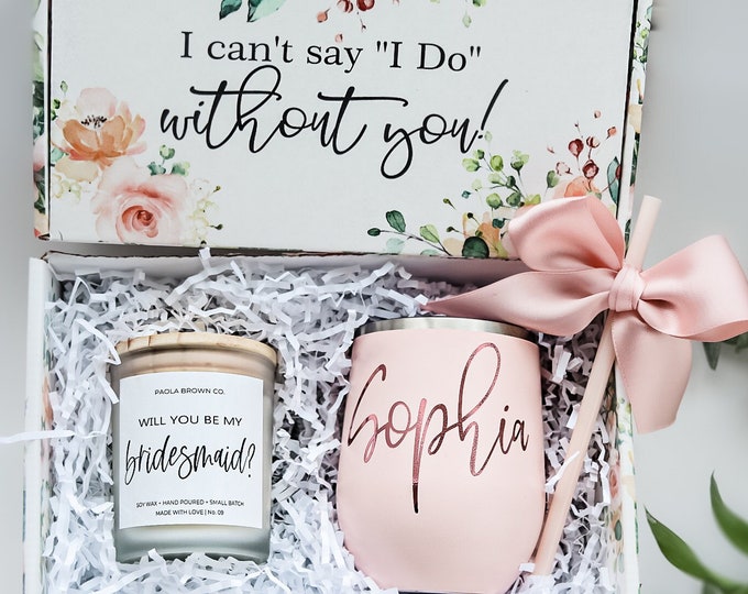 Bridesmaid Candle Gift Box Bridesmaid Proposal Candle box Personalized Bridesmaid Gift Ideas Bridesmaid Proposal Ideas Maid of Honor