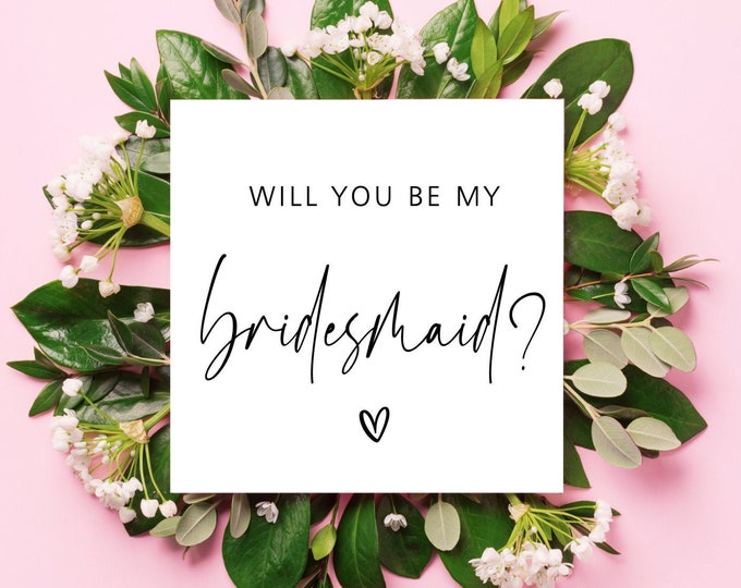 Personalized Bridesmaid Proposal Card