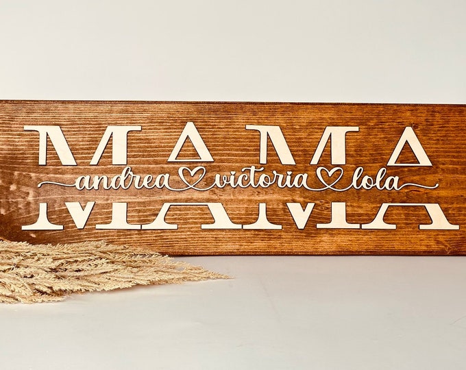 Mother's Day Gift | Personalized Mothers Day Gift | Mothers Day Gift | Mom Sign | grandma gift | kids names sign | mother’s day gift for mom