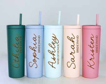 Bridesmaid Proposal Tumbler, Matte Bridesmaid Tumbler • Matte Tumbler • Personalized Tumbler • Bridesmaid Gift • Bachelorette Party Tumbler