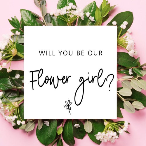 Flower Girl Proposal Card for Niece Will You Be My Flower Etsy