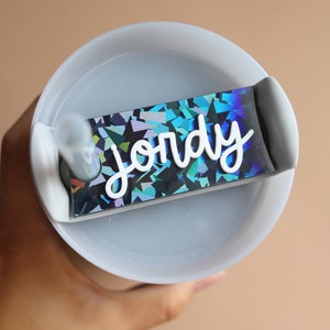 40oz/30oz Tumbler Personalized Name Tag | Personalized name tag for tumbler lid, Name Plate, tumbler accessories, gifts for mom