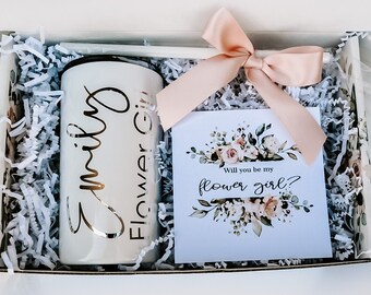 Birthday. Necklace in Personalised Gift Box for Bridesmaid Flower Girl