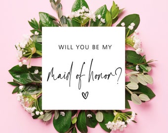 Bridesmaid Proposal Card, personalized maid of honor proposal card, matron of honor proposal card