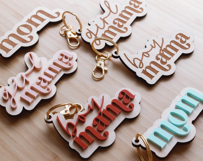 Mother’s Day gift, mom keychain, keychain, for mom, for grandma, girl mom gift, engraved keychain, boy mom gift, first time mom gift