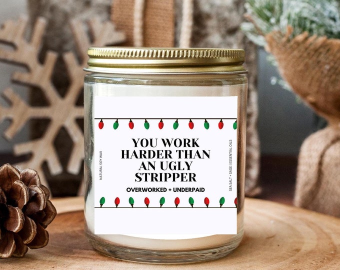 Funny Christmas Candle, Candle  for Friend, Christmas Gift for Sister, Best Friend Christmas Gift, Personalized Gift, Birthday Gift