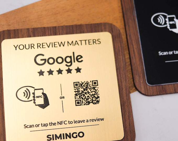 Restaurant QR Code Plaque, qr code Contactless Menu for Restaurant, Hotel, Instagram, Facebook, Google Reviews QR Code for Airbnb NFC