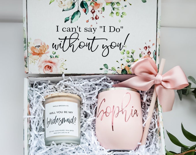 Bridesmaid Candle Gift Box Bridesmaid Proposal Candle box Personalized Bridesmaid Gift Ideas Bridesmaid Proposal Ideas Maid of Honor