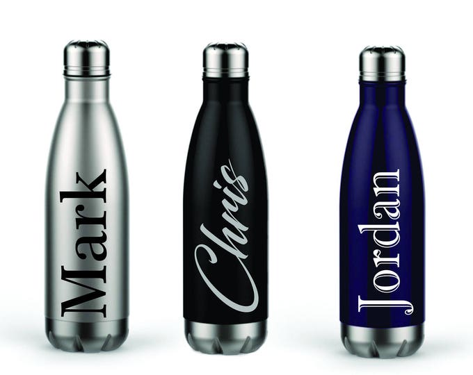 personalized gift for boyfriend Personalized Stainless Steel Water Bottles, Bridesmaid Gifts, Groomsmen Water Bottles,  Guys Weekend