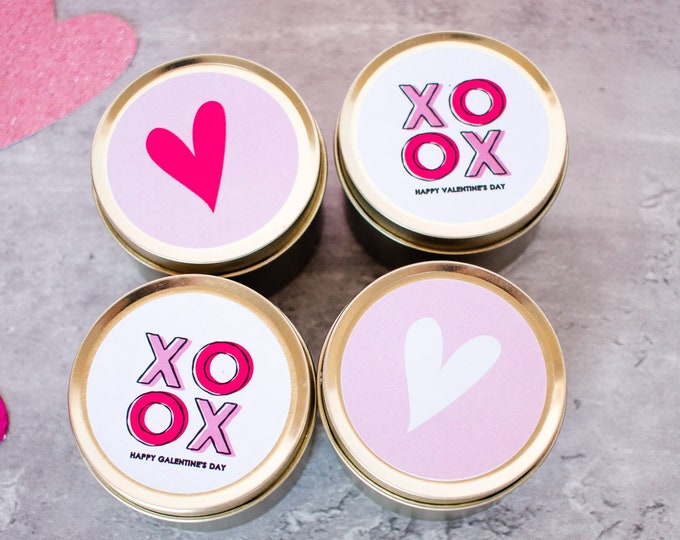 Valentines Candle, Valentines Candle gift, travel candle, Galentines Candle gift, travel candle, soy wax candle, small candle, lover candle