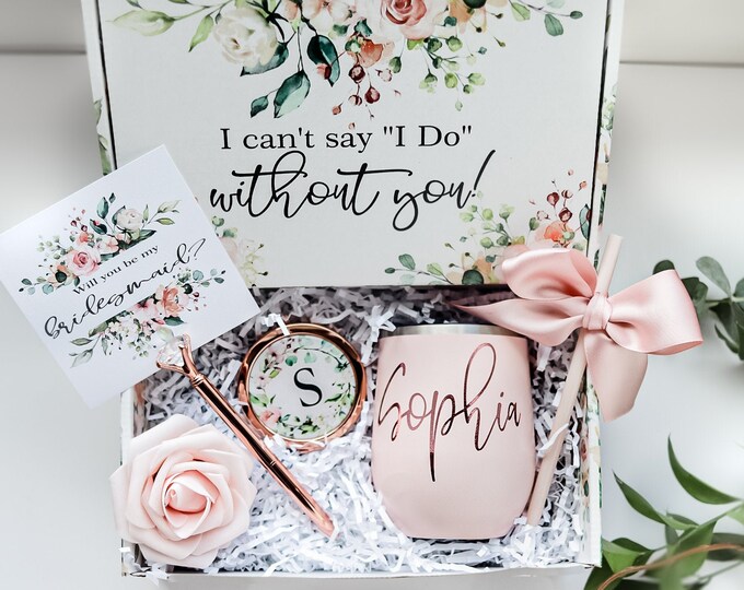 Blush Bridesmaid Box Pink Bridesmaid Proposal Will You Be My Bridesmaid Box Set  Bridesmaid Gift Box Set - Bridesmaid Gift Ideas