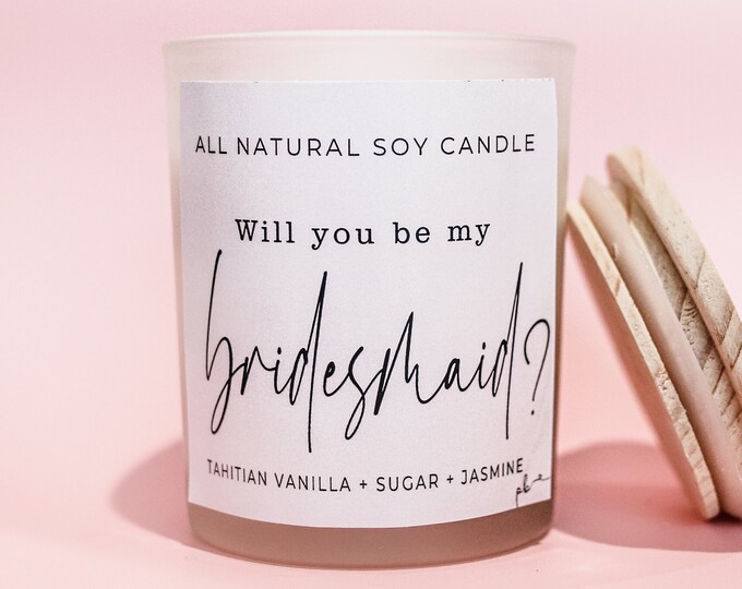 Bridesmaid Candle, Bridesmaid Soy Candle, Small Bridesmaid Gift, Bridesmaid Gift Candle, Bridesmaids' Gifts,