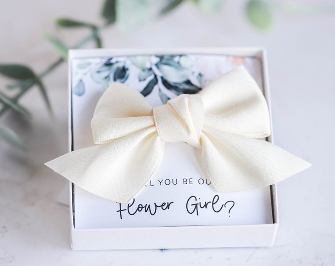 Flower Girl Gift, Flower Girl Proposal Box, Flower Girl Hair Clip, Flower Girl hair accessories