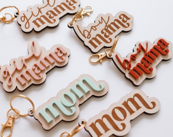 Mother’s Day gift, mom keychain, keychain, for mom, for grandma, girl mom gift, engraved keychain, boy mom gift, first time mom gift