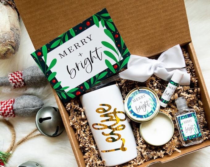 Christmas Box, Christmas gift, long distance Christmas gift, Christmas gift set, christmas party gift,  personalized gift, custom cup