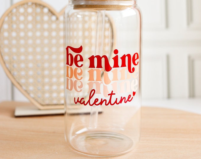 Be my Valentine Gift |  day gift | valentines day tumbler | valentines libbey glass Valentines day gift for friend for kids