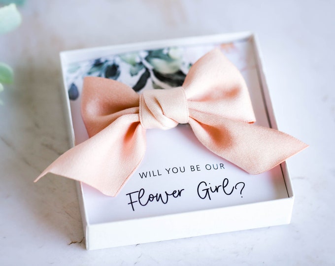 Flower Girl Gift, Flower Girl Proposal Box, Flower Girl Hair Clip, Flower Girl hair accessories