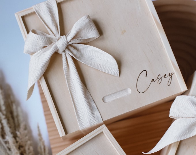 Personalized Wooden Memory Box, Keepsake Box, Wood Memory Box, Wedding Gift, Couples Gift, Anniversary Gifts, Couple's Custom Box, Photo Box