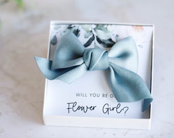 Flower Girl Gift, Flower Girl Proposal Box, Flower Girl Hair Clip, Flower Girl hair accessories