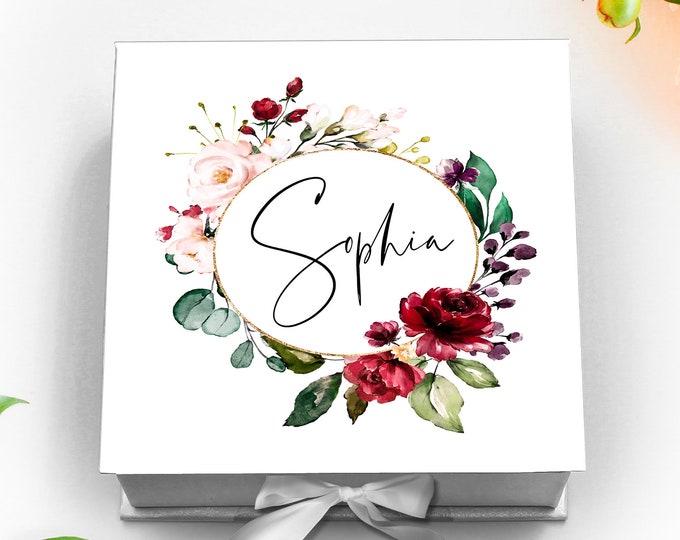 Baby Shower Gift Box - Bridesmaid Box Set - Asking Bridesmaid - Bridesmaid Proposal - Burgundy Wedding - Will You Be My Bridesmaid Gifts