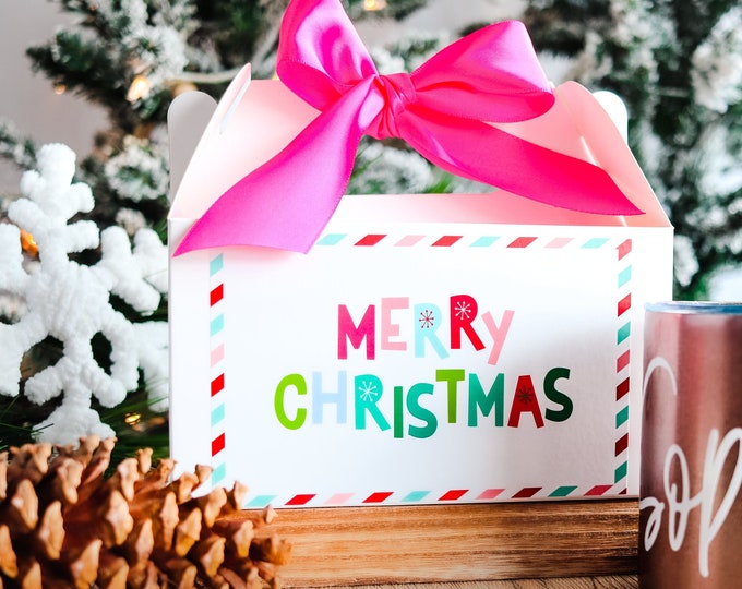 Christmas gift box for kids, Christmas box empty, Gable Box, Christmas Gable box, christmas gift box for woman, for her, Holiday gift boxes