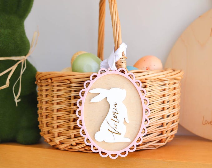 Personalized Easter Basket Tag, Easter Basket Tags, Easter Tags, Easter Basket, Kids Easter Basket, Custom Name Tags