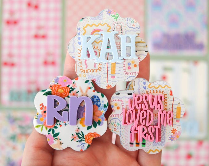 Custom Badge Reel, Nursing Badge Reel, Nursing Student, Nurse Badge Reel, Personalized ID Holder, Teacher Badge Reel, RN, Student, Jesus