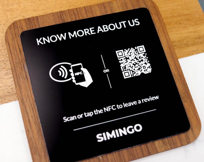 Personalized Nfc QR Code, QR code for restaurant, Tap to pay, Hotel, Bar, Instagram, Facebook, Google Reviews QR Code, Nfc qr code