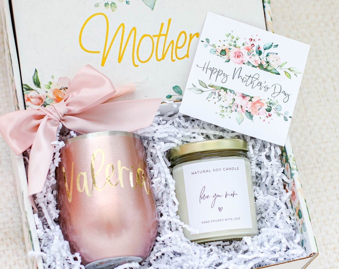 Personalized Mother's day gift, Mother's Day gift box, mama cup, Personalized tumbler, mothers day tumbler gift, personalized candle gift