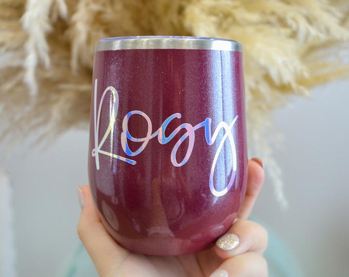 Wine tumbler, burgundy wedding Bridesmaid Cups fall wedding cups, Bachelorette, Stemless Wine Cup Personalized Wine Tumblers, Christmas gift