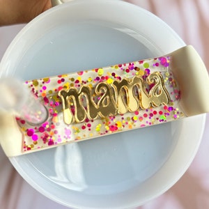 name plate 40oz/30oz Tumbler Personalized Name Tag | Personalized name tag for tumbler lid, Name Plate, tumbler accessories, gifts for mom
