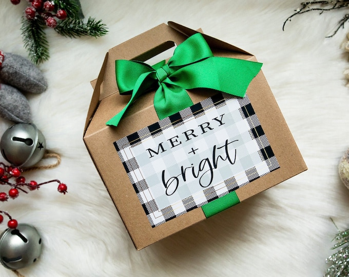 Gable Box, Christmas Gift box, Christmas Gable Box, Christmas Gift Wrap, Christmas gift box for children, office party, Teacher gift, team