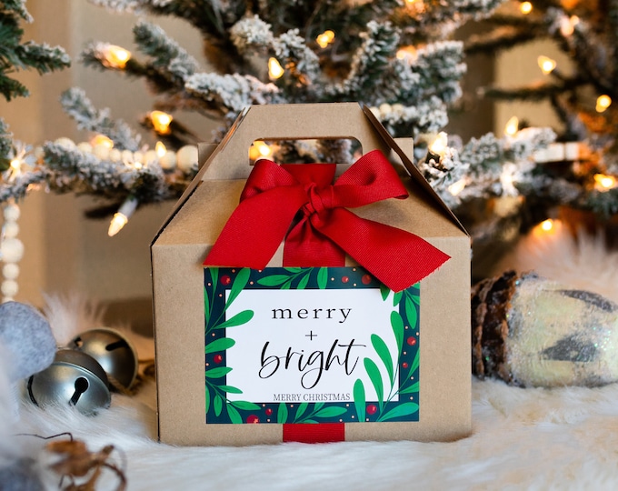 Christmas Gift box, Christmas Gable Box, Christmas gift box for children, office party, Team Members gift, Collaborator, appreciation gift