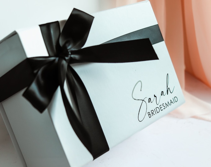 White Magnetic Box -Gift Box Bridesmaid Empty Gift Box Proposal Magnetic Gift Box |Bridesmaid Box| Maid of Honor Gift Box| strong White Box