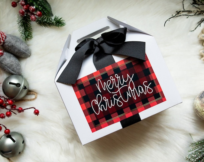 Gable Box, Christmas Gift box, Christmas Gable Box, Christmas Gift Wrap, Christmas gift box for children, office party, Teacher gift, team