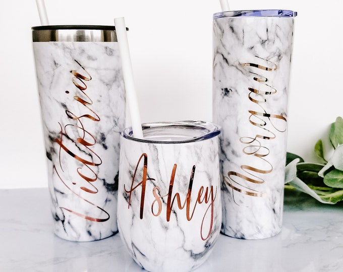 Marble tumbler, custom tumbler,  custom Tumbler, Personalized Cup, personalized tumbler, marble, Custom gift, Bridesmaid Gift,