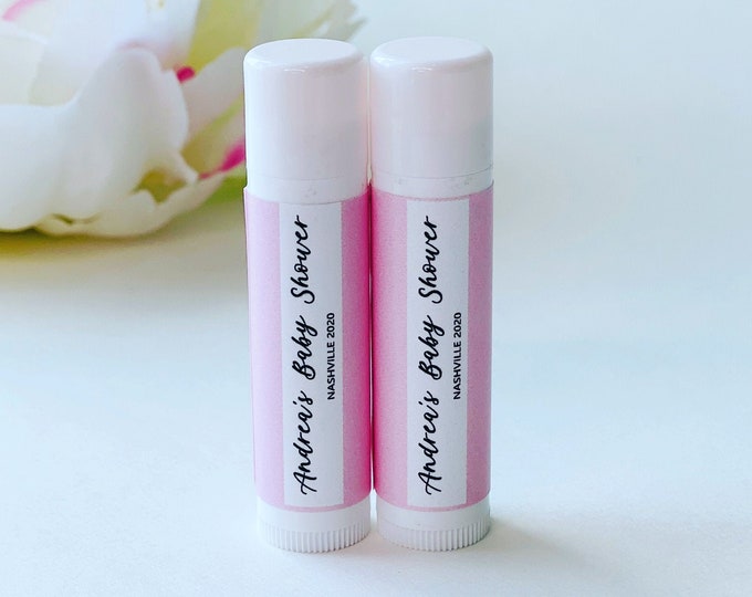 Lip Balm, inexpensive gift, Personalized Wedding Favors Unique Personalized Bridal Shower Favors Floral Lip Balm Favors Wedding Chapstick