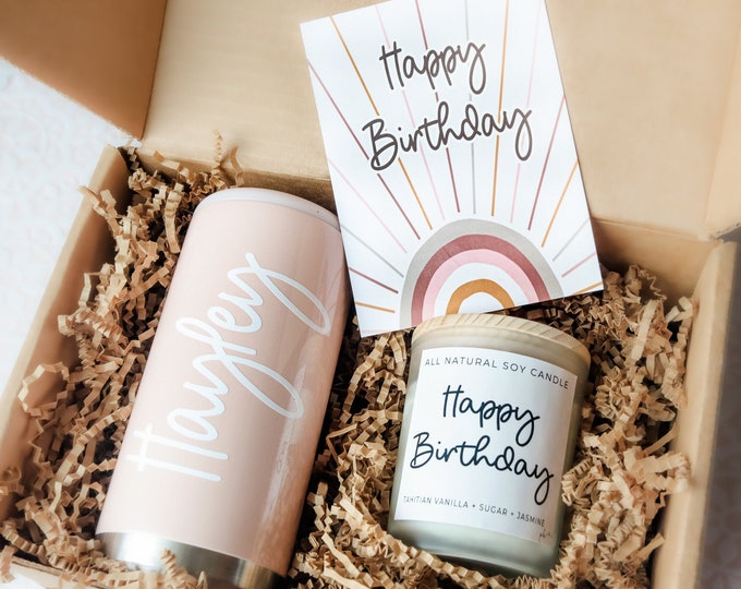Thinking of You Box Candle gift Box You are loved Friendship Box Caring Box Birthday Gift Box Candle Gift Set Can Cooler Personalized Gift