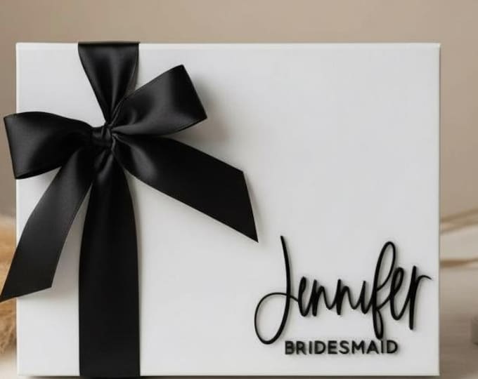 Personalized Bridesmaid Proposal Box, Bridesmaid Gift, Keepsake Wedding Party Box, Will You Be My Bridesmaid Box
